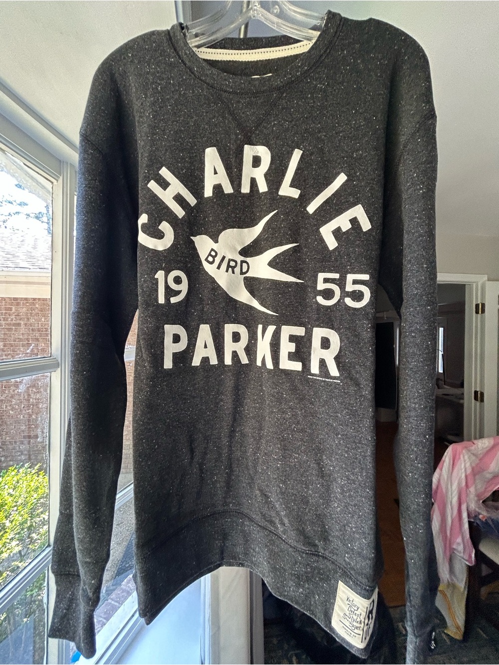 Charlie “Byrd” Parker Graphic Crewneck Sweatshirt - Black Heather